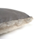Coussin Fausse Fourrure Gris