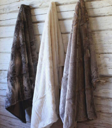 Plaid Fausse Fourrure LUXE Gris 130 X 180 cm