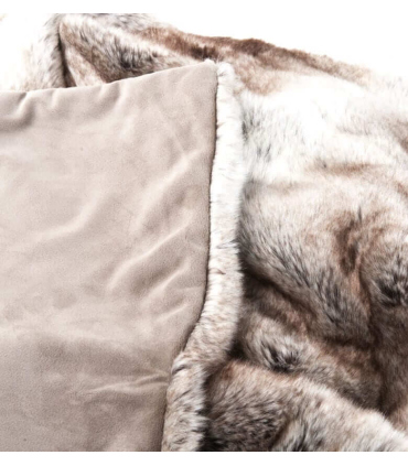 Plaid Fausse Fourrure LUXE Gris 130 X 180 cm