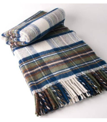 Plaid Laine Dress Stewart Bleu