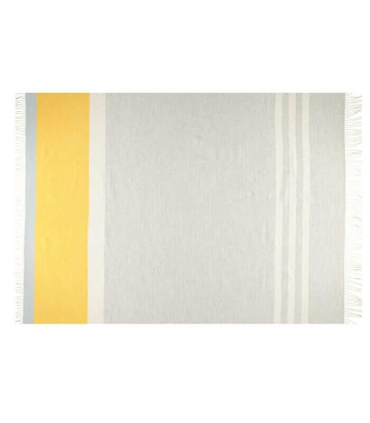 Plaid Laine Rayures Sulphur