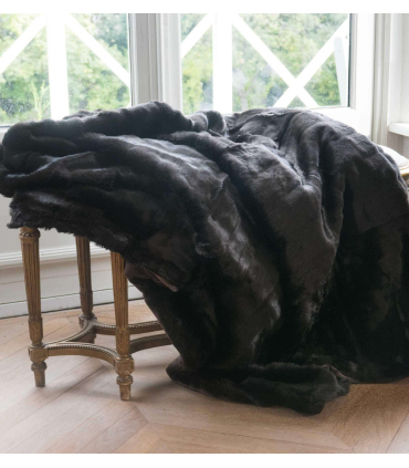 Plaid Fausse Fourrure Luxe Grizzly Marron 150 X 200 cm