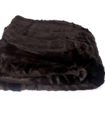 Plaid Fausse Fourrure Luxe Grizzly Marron 150 X 200 cm