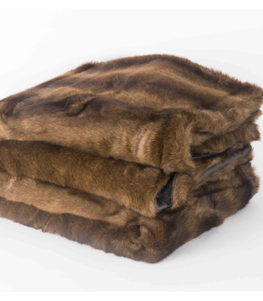 Plaid Fausse Fourrure Luxe Vison 150 X 200 cm