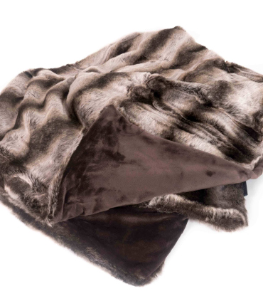 Plaid Fausse Fourrure Loup foncé 150 X 200 cm