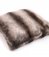 Coussin Fausse Fourrure Loup Foncé 45 X 45 cm