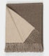 Plaid Laine Alpaga Luxe Réversible Brun
