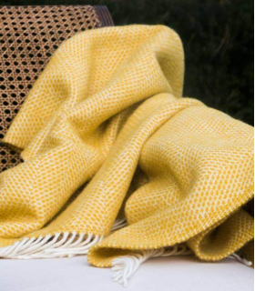Plaid Laine Beehive Jaune