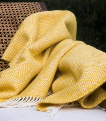 Plaid Laine Beehive Jaune