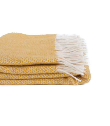 Plaid Laine Beehive Jaune