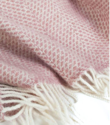 Plaid Laine Beehive rose tweedmill