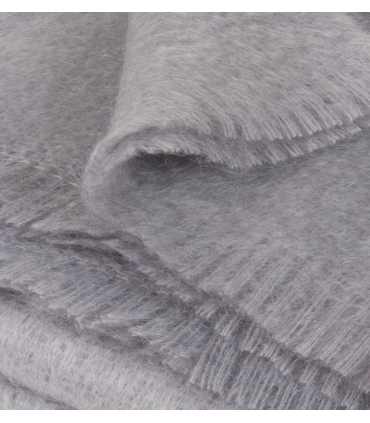 Plaid Mohair Gris Luxe 140 X 180 cm