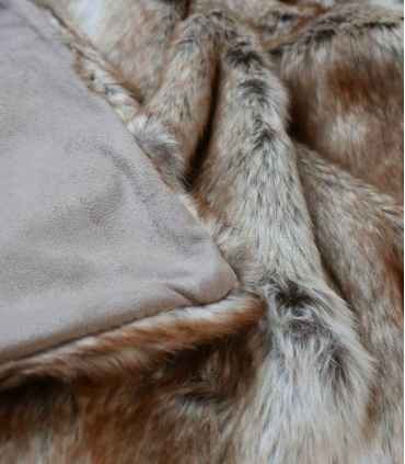 Plaid Fausse Fourrure Renard 150 X 170 cm