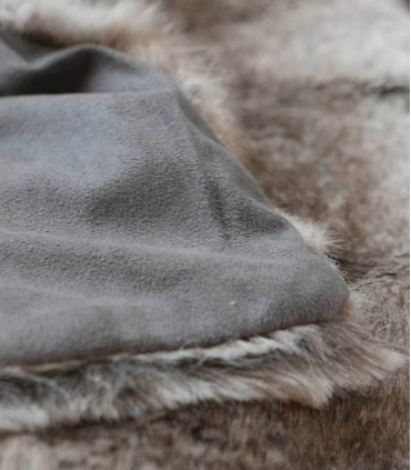 Plaid Fausse Fourrure Gris 150 X 170 cm