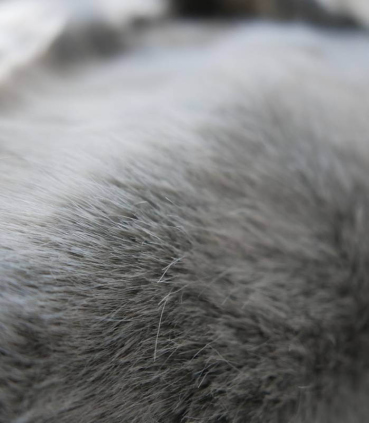 Plaid Fausse Fourrure Luxe Gris Chartreux