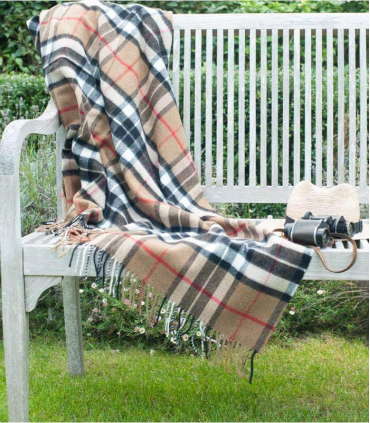 Plaid Mérinos Écossais Camel Thomson