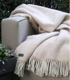 Plaid Laine Beehive Beige Extérieur