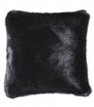 Coussins Fausse Fourrure Luxe Noirs Baghera 45 X 45 cm