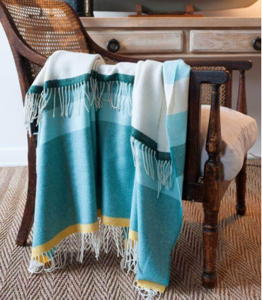 Plaid Pure Laine Jessie Teal