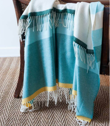 Plaid Pure Laine Jessie Teal