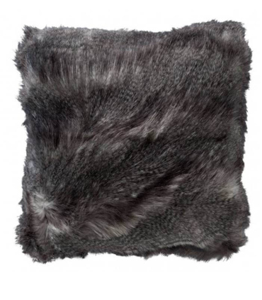 Coussins Fausse Fourrure Luxe Gris 45 X 45 cm