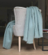 Plaid Mohair Vert d'Eau Luxe 140 X 180 cm