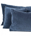 Coussin Velours Bleu 45X45cm