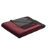 Plaid Cachemire Reversible Anthracite et Bordeaux