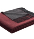 Plaid Cachemire Reversible Anthracite et Bordeaux