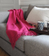 Plaid Laine Alpaga Luxe Framboise