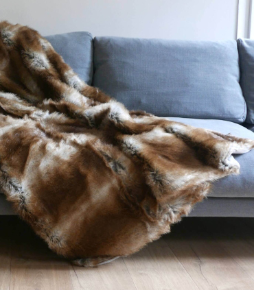 Plaid Fausse Fourrure Renard 130X170 NEW