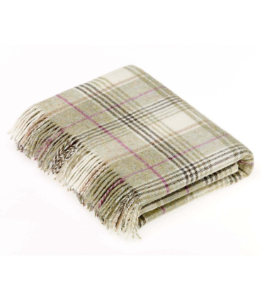 Plaid Pure Laine Écossais Vert Huntingtower