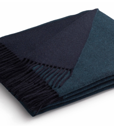 Plaid Cachemire Reversible Bleu