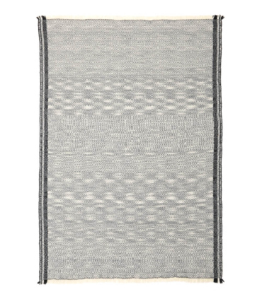 Plaid Alpaga Gris et Noir Nomade