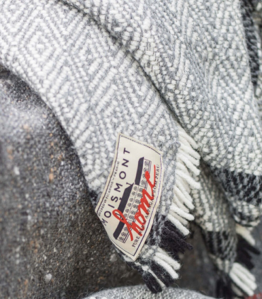 Plaid Alpaga Gris et Noir Nomade