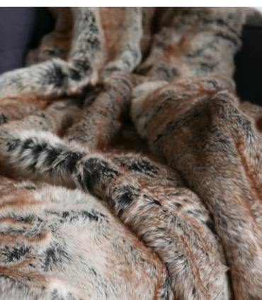 Plaid Fausse Fourrure Luxe Renard 150 X 200 cm