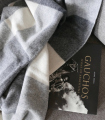 Plaid Naturel Pure Laine Carreaux Gris