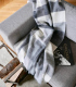 Plaid Naturel Pure Laine Carreaux Gris