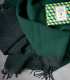 Plaid Cachemire Reversible Vert et Gris