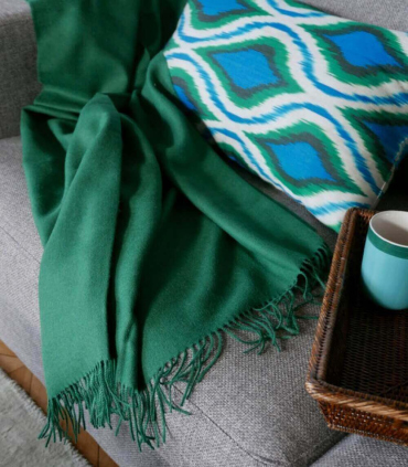Plaid Laine Alpaga Luxe Paola Vert Forest