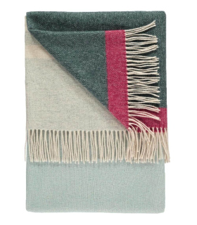 Plaid Pure Laine Eloise Blue Fjord