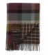 Plaid Laine Écossais Réversible Luxe Aubergine et Vert