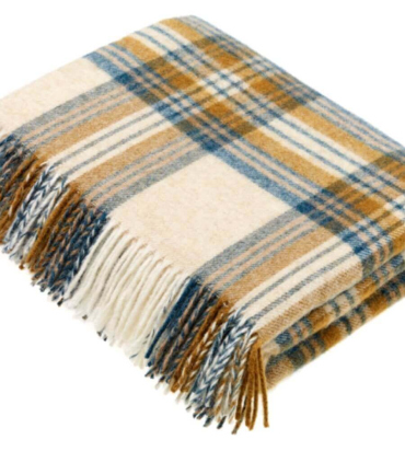 Plaid Ecossais Beige - Collection Killerton - 140 X185 cm