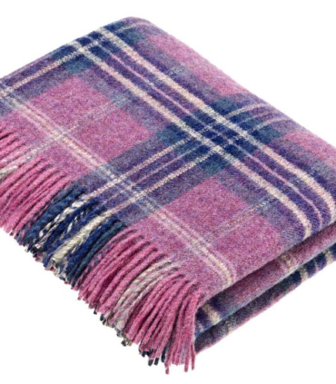 Plaid Ecossais Bruyère - Collection Montacute - 140 X185 cm