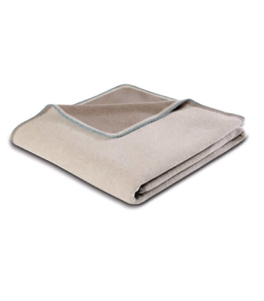 Plaid Laine et coton 150 X 200 cm Collection ASPEN - Beige et Brun