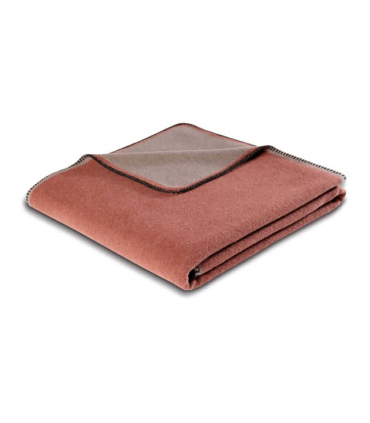 Plaid Laine et Coton 150 X 200 cm Collection ASPEN - Terre de Sienne