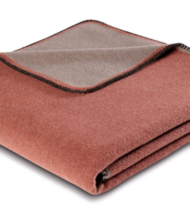 Plaid Laine et Coton 150 X 200 cm Collection ASPEN - Terre de Sienne