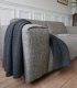 Plaid Boston Anthracite Laine Tricoté 130 X 180 cm
