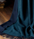 Plaid Cachemire Reversible Bleu