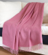 Plaid Laine Alpaga Luxe Réversible Rose
